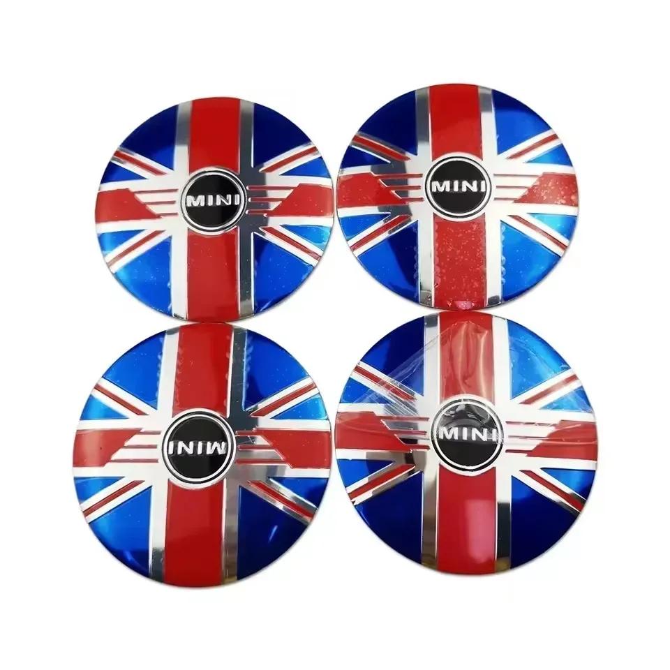 4pcs Car Wheel Hub Center Stickers Decals for Mini Cooper JCW R50 R52 R53 R56 R57 R58 R60 MINI CLUBMAN COUNTRYMAN Accessories