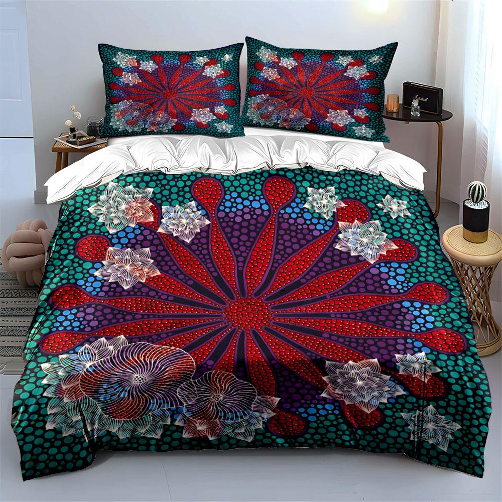 Radiant Bloom Galaxy. Bedding Sets Duvet Covers Pillowcases(1* Duvet Cover 2* Pillowcases Without Duvet Insert)