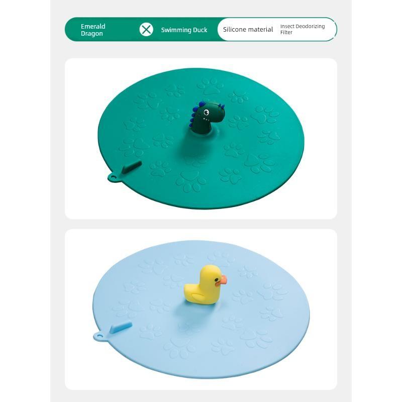 Floor Drain Device Bathroom Plug Insect-Proof Cover Anti-Odor Silicone Pad Sewer Sealing Anti-Odor Artifact