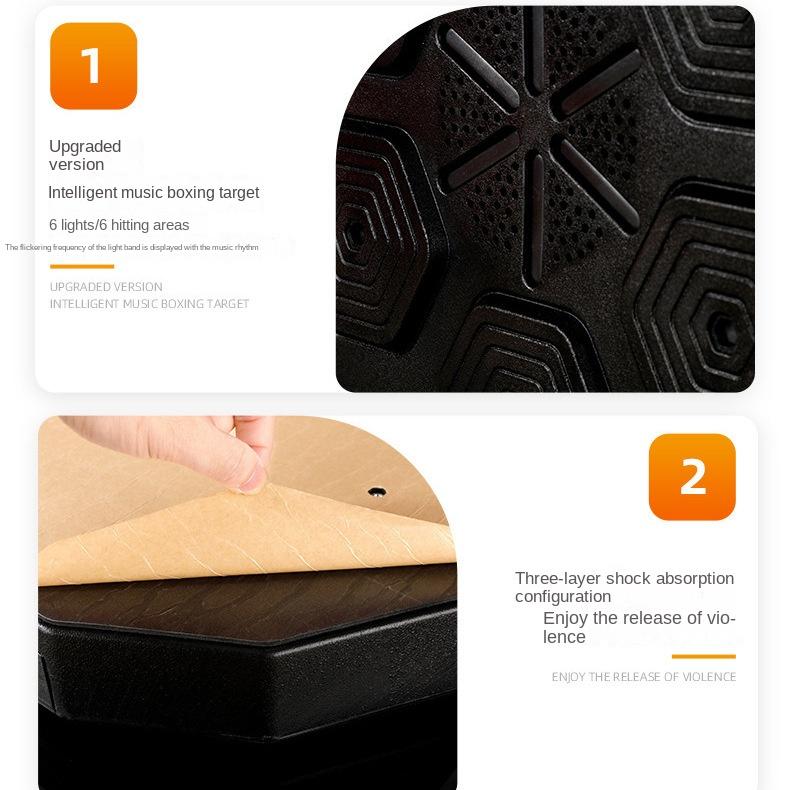 Smart Music Boxing Target Fitness Home Adult and Children Boxing Wall Target Bluetooth Wireless Boxing Machine Decompression Training