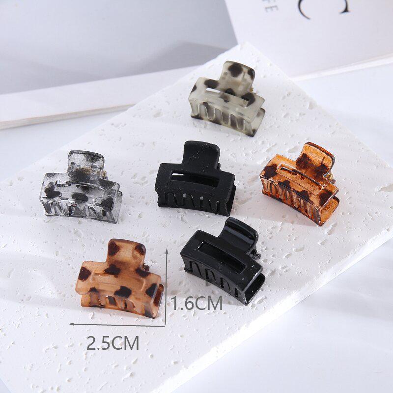 Coffee-Colored Matte Claw Clip for Wispy Bangs - Small Hair Accessory for Top of Head or Side Decoration