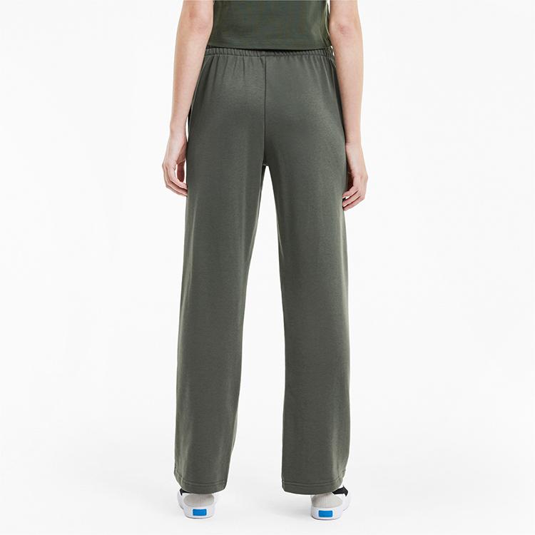Puma Classics Drawstring Casual Straight Leg Knit Pants Women pants Dark-Green 599223-64
