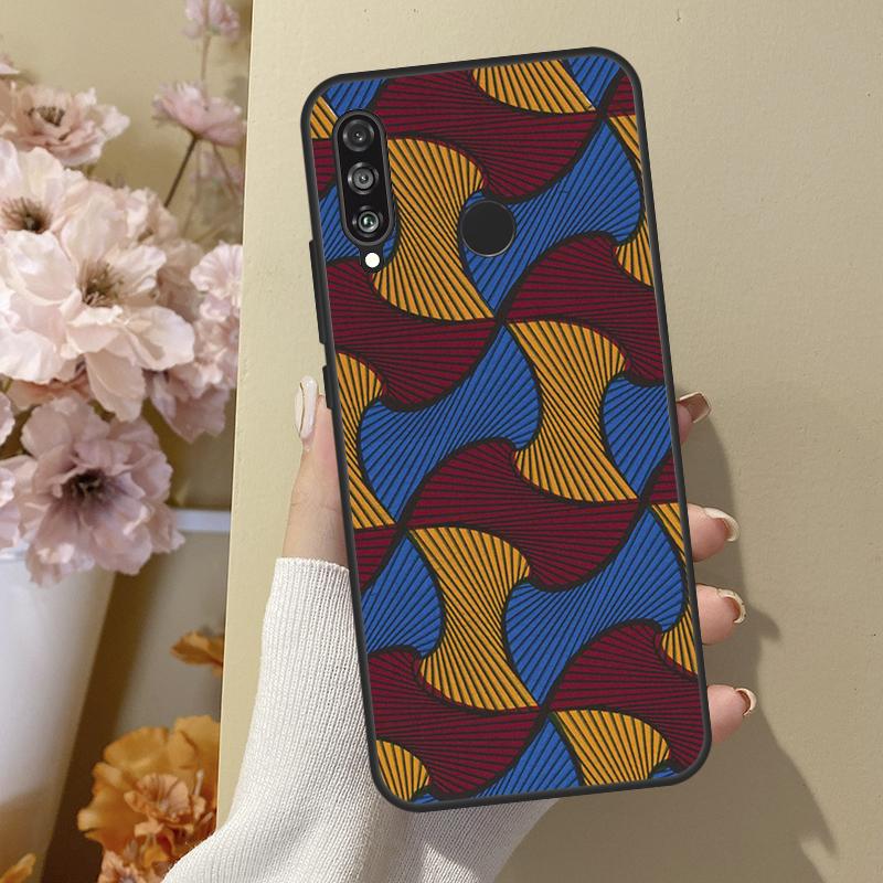 African Fabric Print For Huawei Nova 7i 8i 11i 12i 12s Y73 Y70 Y90 Y60 Y72 Y61 Y91 9 10 SE P30 Pro P40 Lite Case