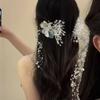 2Pcs White Butterfly Hair Clips Girls Sweet Fairy Chiffon Butterflies Hairpin Barrettes Women Headwear Trendy Hair Accessories