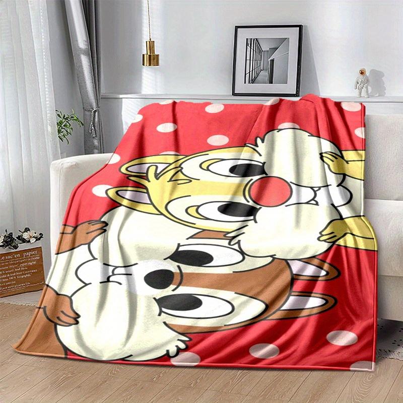 1pc Chip and Dale Printing Blanket - Soft, All-Season Throw for Living Room, Bedroom,Personalized Gift with Adorable Cartoon Design