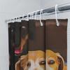 Vibrant Bathing Shower Curtain Adorable Dogs Print Bathroom Decoration Waterproof Fabric Home Accessories Modern Artistic Design
