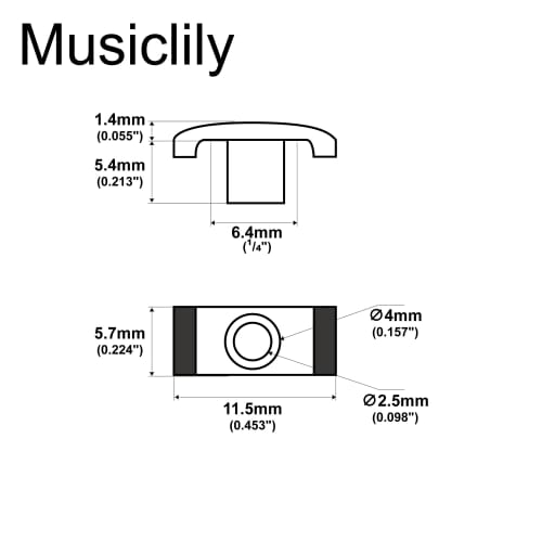 Musiclily Pro Guitar String Retainers/String Guides for Fender American Ultra Electric Guitars, Gold (Set of 2)