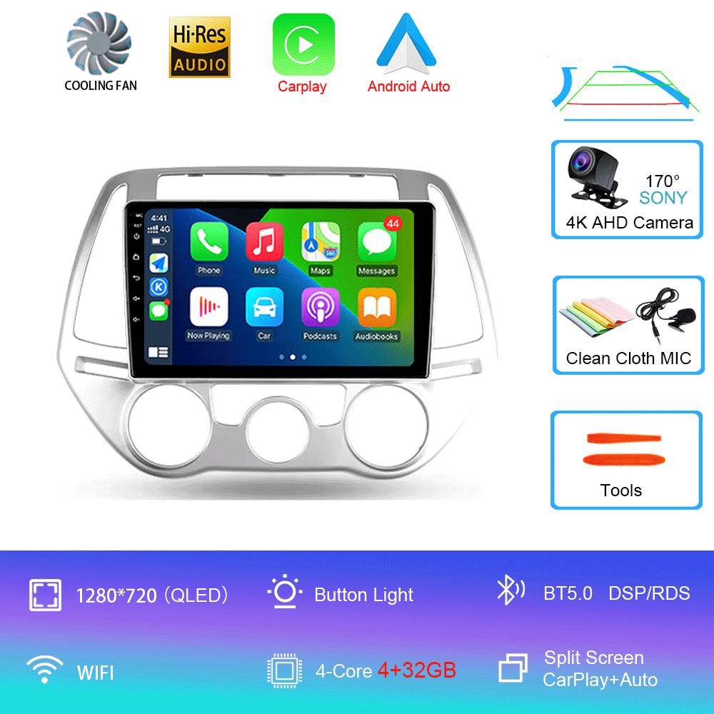 Car Radio Android 14 Carplay Auto Multimedia Player For Hyundai I20 2010 2012 2013 2014 DSP Autoradio GPS Stereo 2din Head Unit