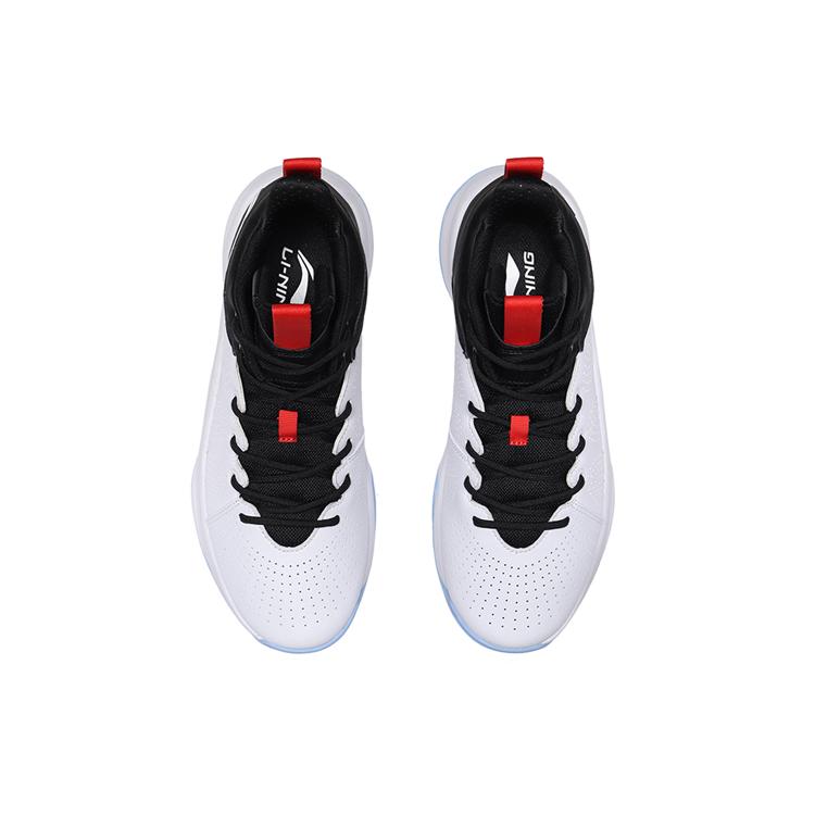 New LiNing Mid-Top Basketball Shoes Men's Black White ABPR001-2