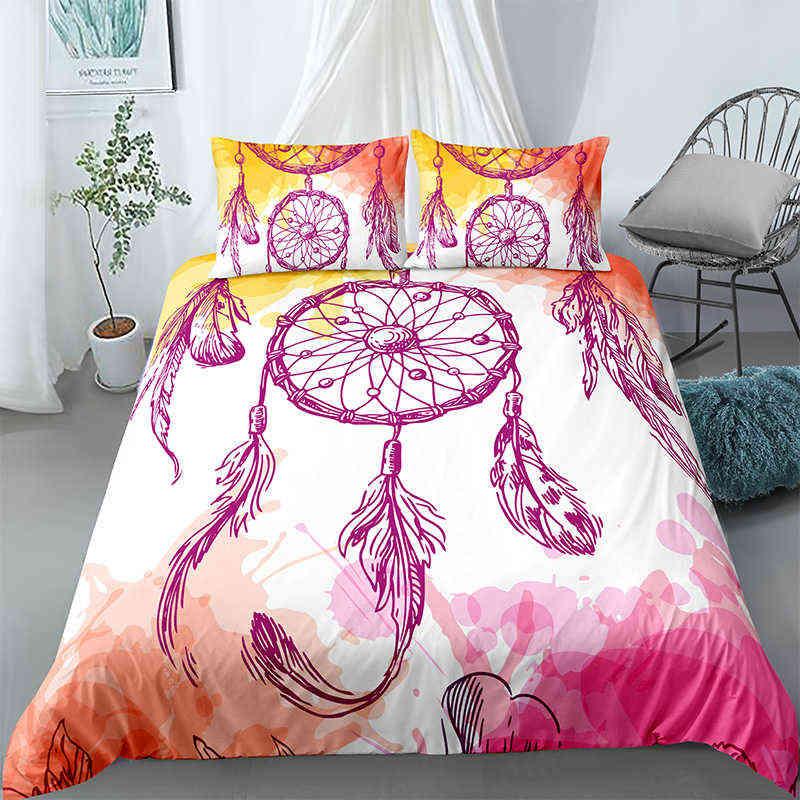 Dreamcatcher Duvet Cover Set King Size Boho Dream Catcher Bedding Set Microfiber Bohemian Style Comforter Cover For Girls Women