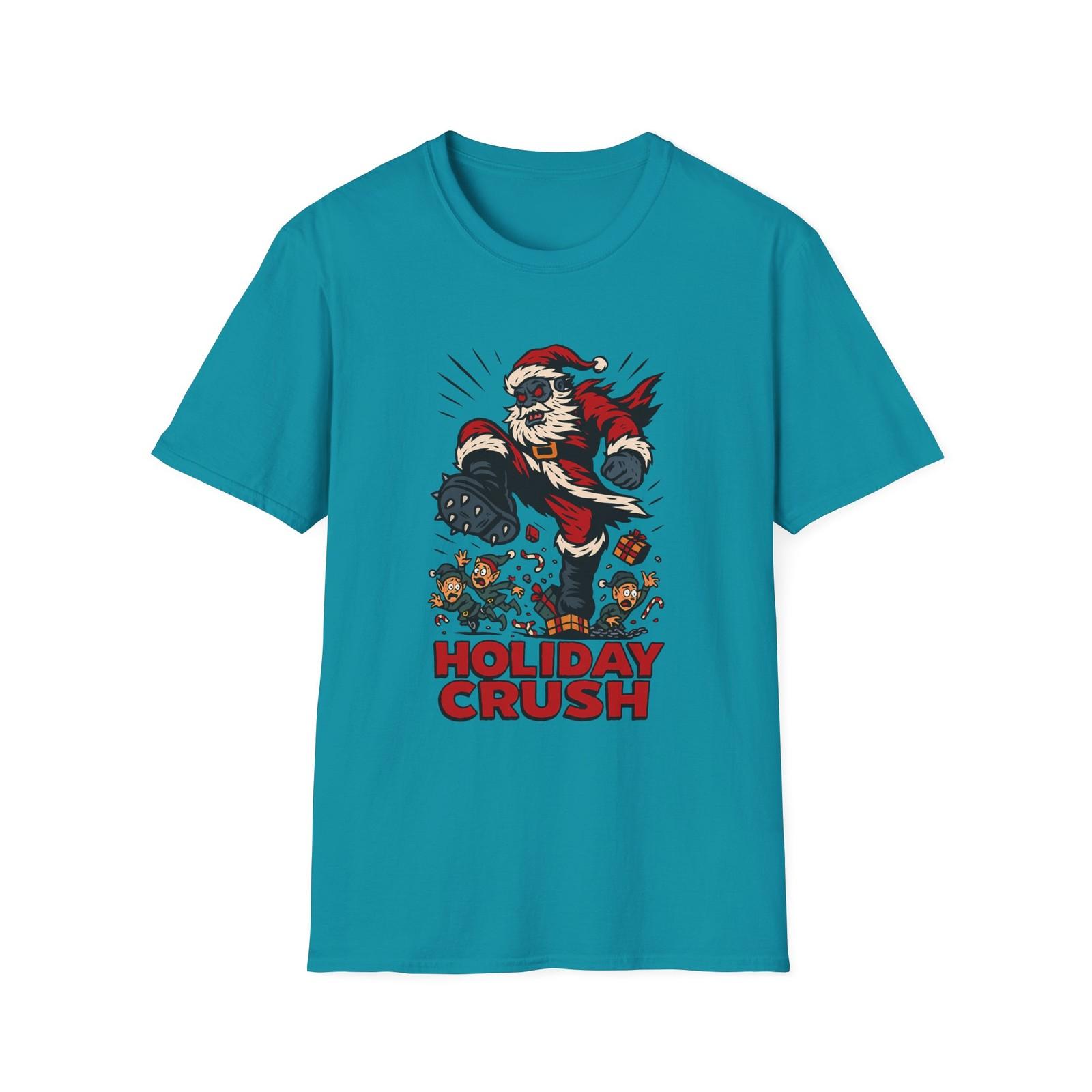 Unisex Softstyle T-Shirt Mens Womens Tees Top Santa Elves Panic Holiday Chaos Christmas Humor S