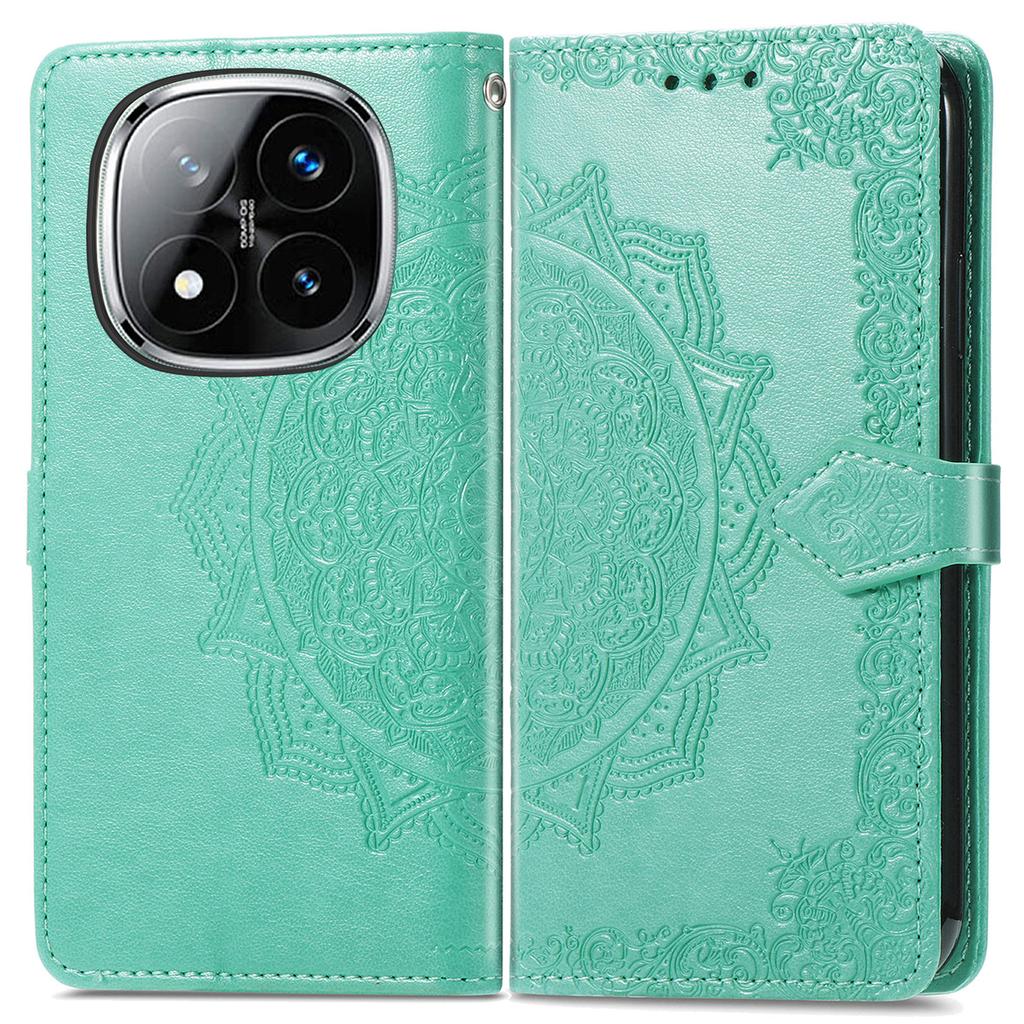 For Xiaomi Redmi Note 14 Pro+ 5G Wallet Case Mandala Flower Leather Phone Cover Stand View