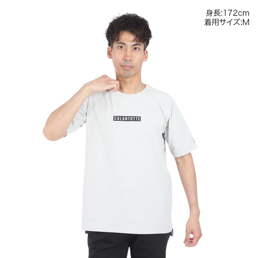 Colantotte Baseball Conditioning Shirt, Short Box Logo, DBDAC45, Quick-Drying, UV Protection (Light Gray/L/Men's)