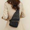 Fashion Trend Women's Chest Bag PU Soft Leather Texture Cross Bag Chest Bag Outdoor Sports Card Compartment Phone Bag