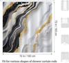 Black And Gold Marble Shower Curtain - Grey Abstract Modern Luxury Decor - Washable Fabric Curtain - Minimalist Bathroom Decor