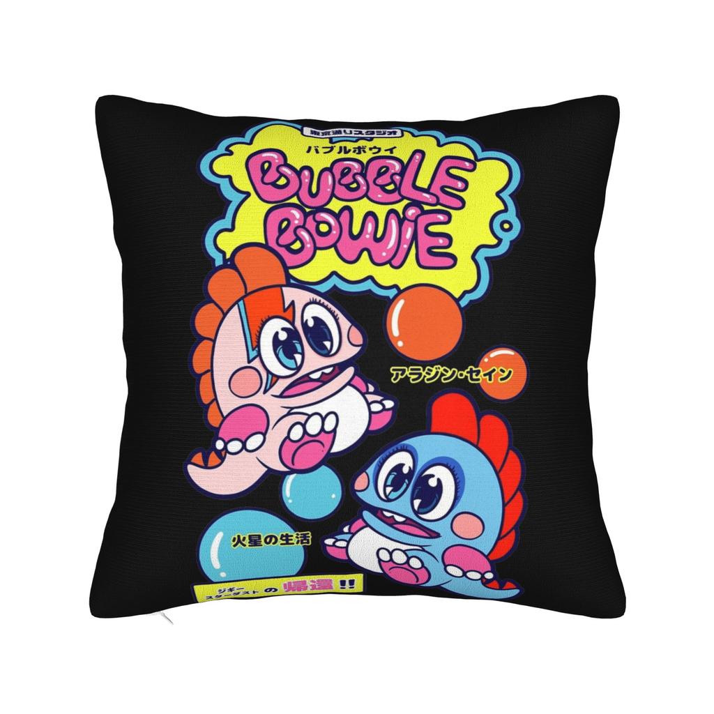 Bubbles Bobble Pillowcases Accessories Printed Cushion Cover Throw Pillow Cover Home Decorations Square Multi Size