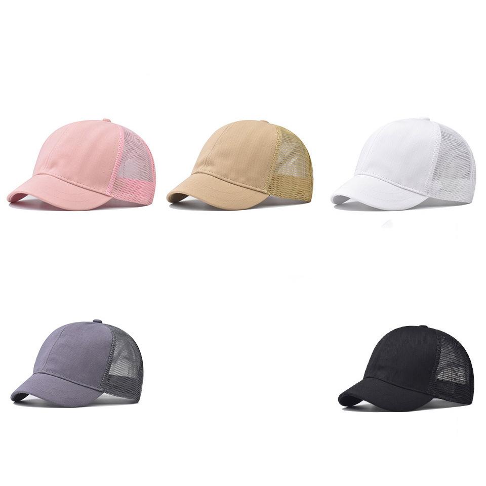 Autumn New Women Men Solid Color Mesh Baseball Cap Solid Snapback Short Brim Sunhat Outdoor Hip Hop Baseball Hats Casquette