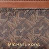 Michael Kors MK Empire Logo Coated Canvas Card Holder Small Women Card Holder Brown 32H3G8ED1B-227