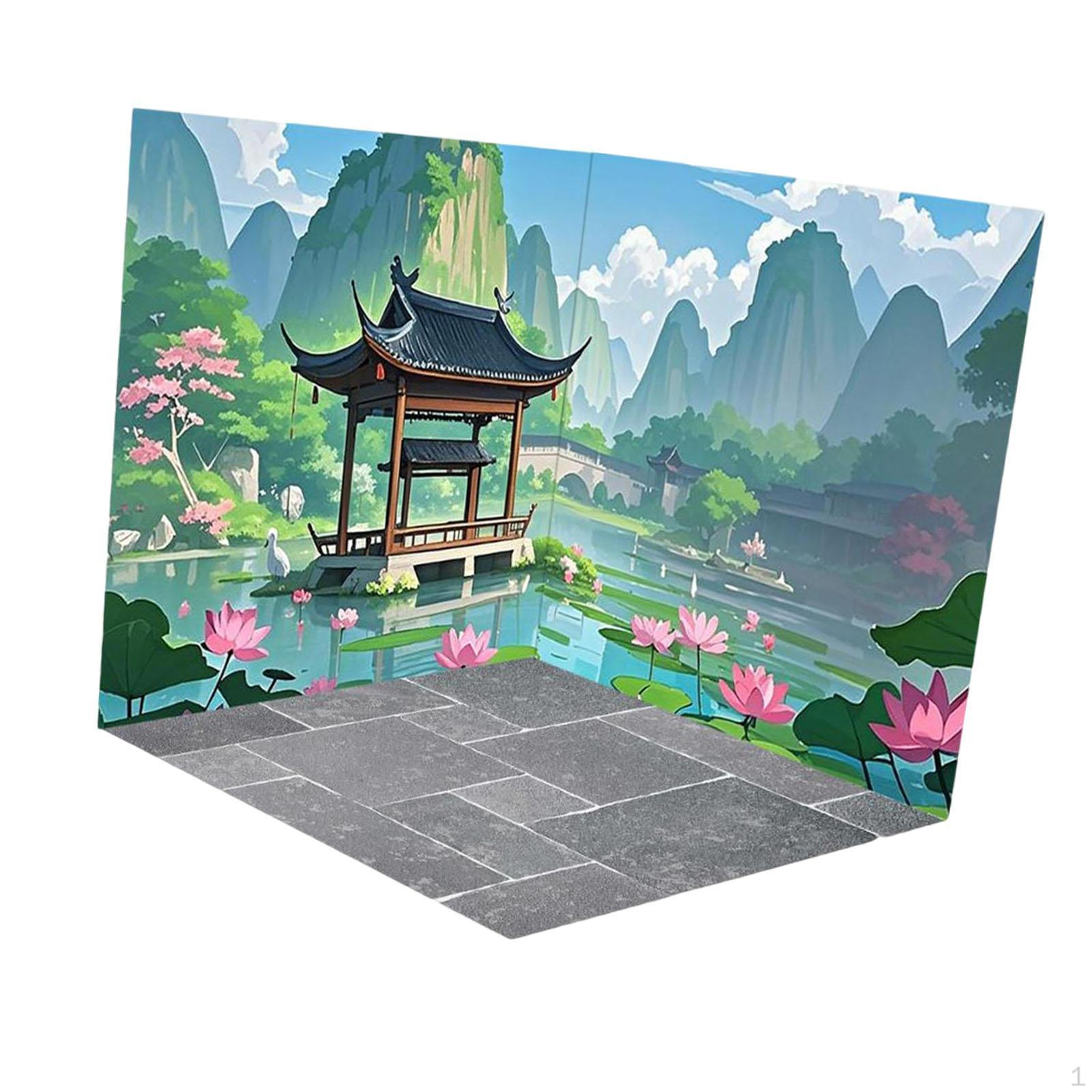 

Фоновая сцена Органайзер Фон Фигурки Украшения Ручная работа Декоративная столешница 30 cm