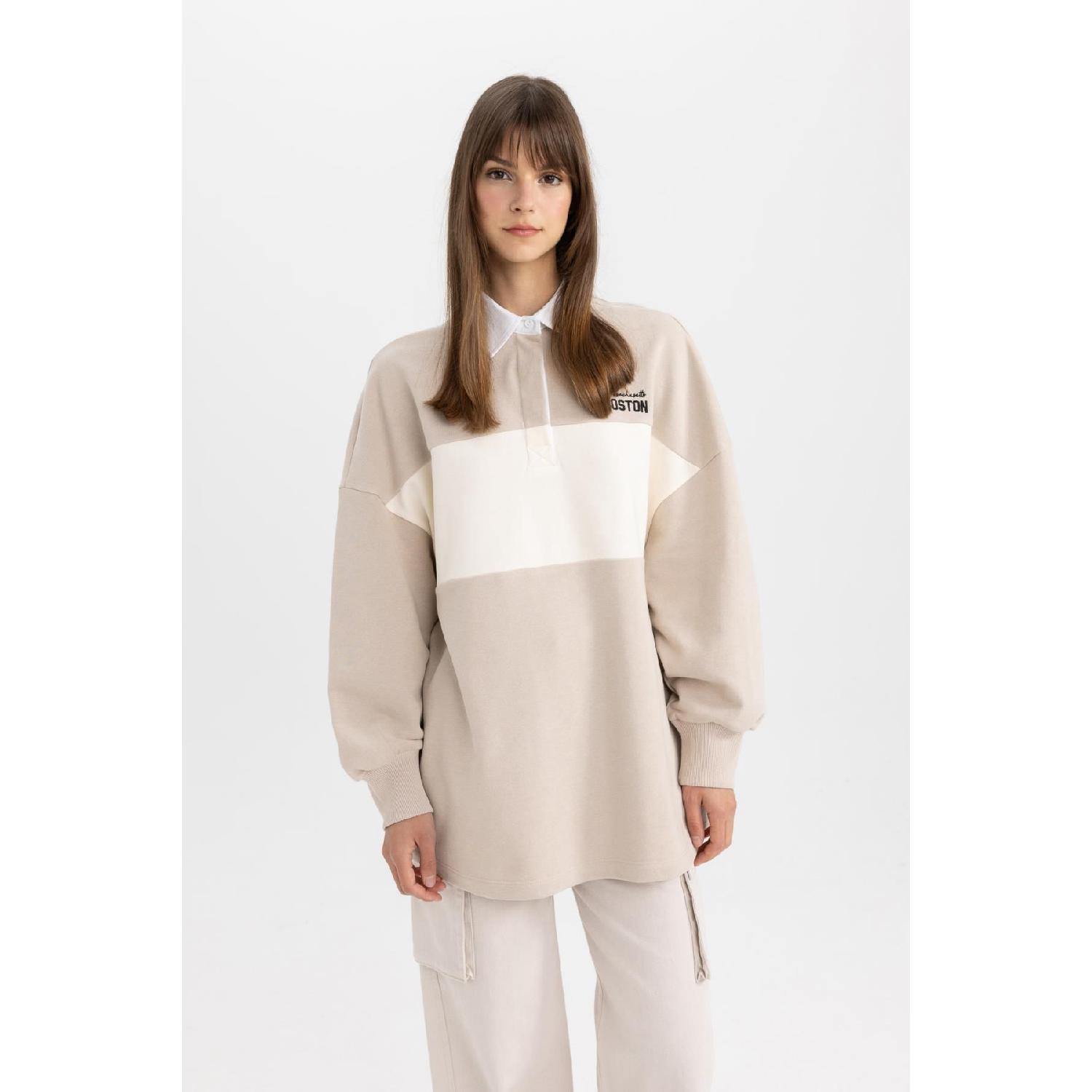 

Regular Fit Polo Neck Printed Long Sleeve Tunic C3851ax24sp M