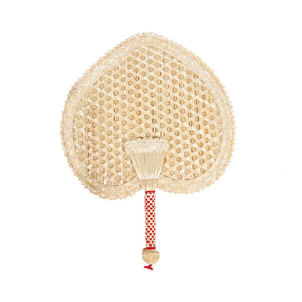 Handmade Straw Fan With Tassels Vintage Asian Style Hand Fan Gifts For Summer Weddings Parties Natural Material