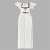 New bandage dress fashionable women's clothing square neck bubble sleeve design sense women's clothing diamond-encrusted evening dress sexy