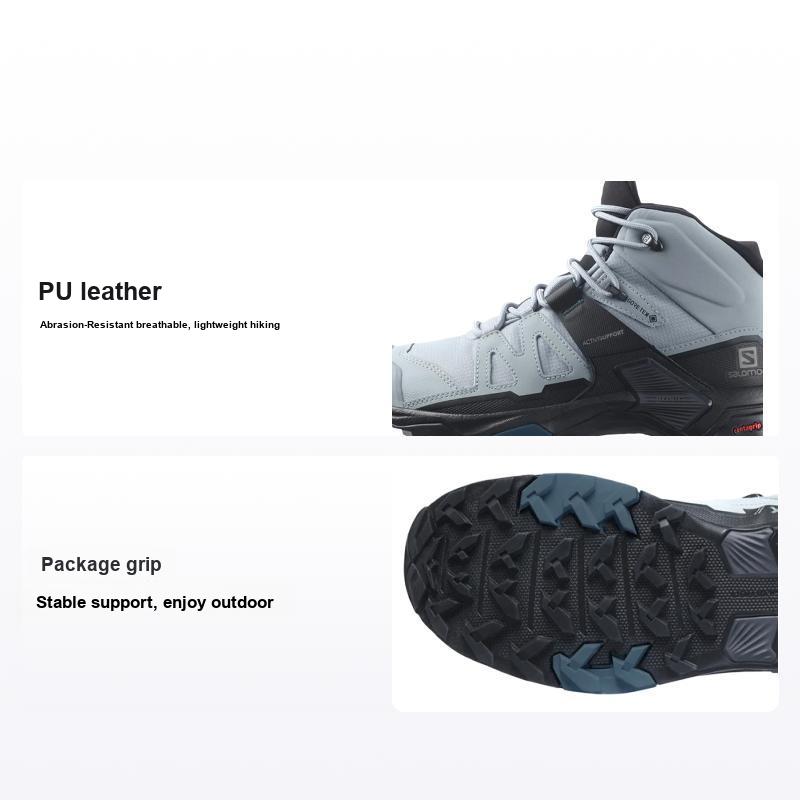 Женские кроссовки Salomon X Ultra 4 Mid Wide GORE-TEX Quarry Legion Blue Черные L41687200 39⅓