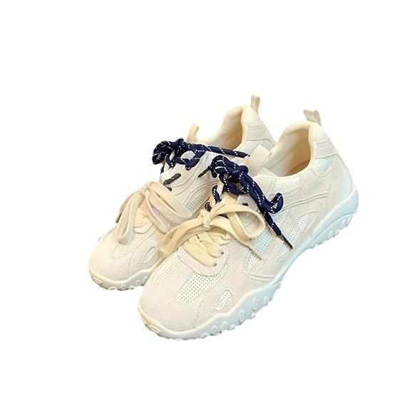 Grape Mom 2025 Autumn New Platform Sports Shoes Casual Wind Breathable Mesh Dad Shoes Summer Light and Thin