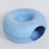 Interactive Round Small Cat Tunnel Nest Felt Kittens Bed House Scratcher Cat Donut Sleeping Pet Toy for Available in 4 colors