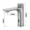 Sensor Bathroom Faucet Cold and Hot Deck Mounted Tap Brass Material Battery-powered Basin Sink Tap