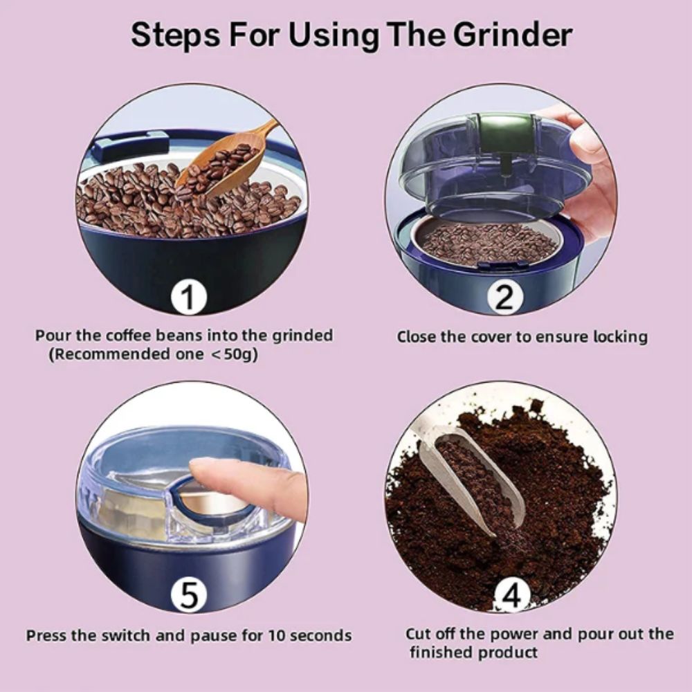 Portable Design Electric Grinding Machine Small Size Herbs Mill Coffee Grinder  Cereal Chopper