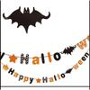 Pendant Flag Halloween Pumpkin Paper Art Party Scenes Layout Pennants Decoration