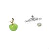 Ceramic Figurine Fruit Sculpture And Metal Wall Art Floral Scroll Plaque Ornament for Home Cafe