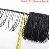 1Meters White Black Pheasant Feathers for Clothes Ribbon on Tape Rooster Goose Turkey Marabou Ostrich Fringe Trim Sewing Decor