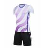 Men Short Sleeve Red Soccer Jersey Set  Navy Adult Football Uniform Boy  Pink Kids Soccer Shirt Cust