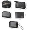 Large-Capacity Black Mesh Makeup Case Organizer Storage Pouch Casual Zipper Toiletry Wash Bags Make Up Women Travel Cosmetic Bag