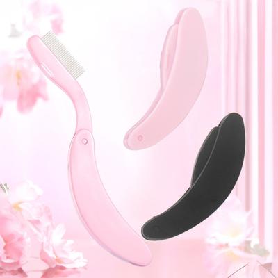 1/2Pcs Eyelash Separator Comb Foldable Handle Lash Separator Tool Stainless Steel Teeth Eyelash Separating