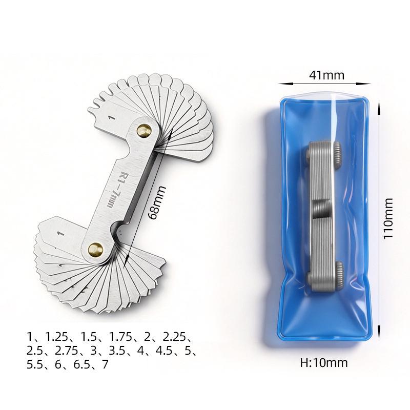 Integrated Thread Gauge: 55° British, 60° Metric, Metric-British, American Tooth Gauge.