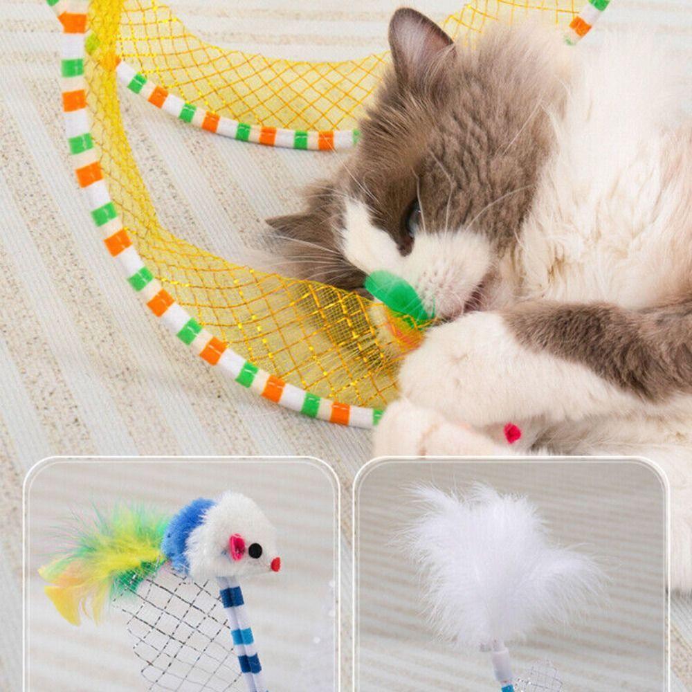 Creative Foldable Cat Coil Tunnel Toys S-Shape Colorful Coil Spiral Toy Stretchable Pet Supplies Pet Interactive Toy