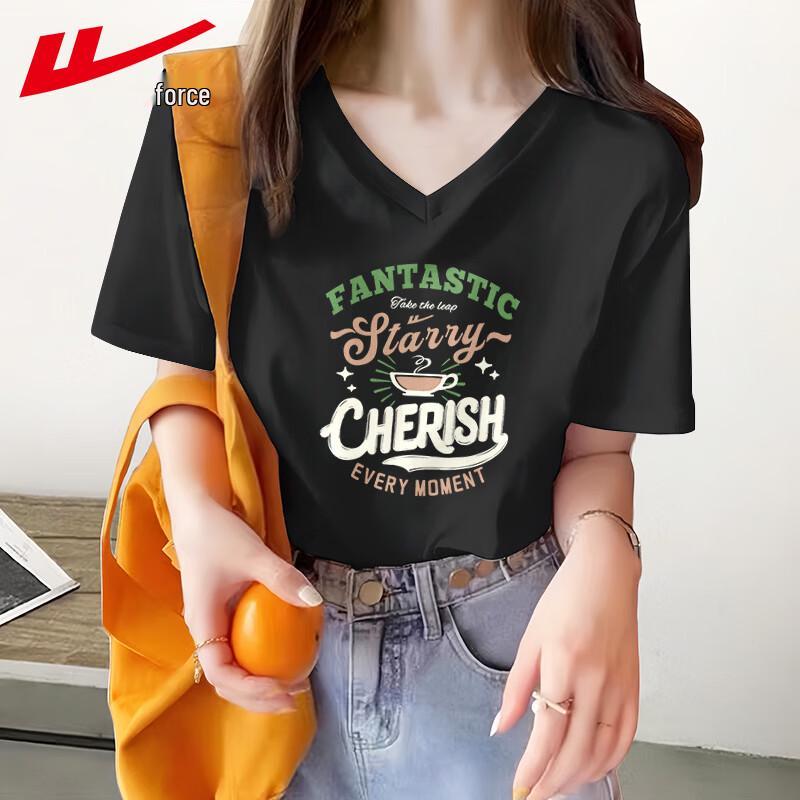 Warrior Women s V-Neck Cotton Short Sleeve T-Shirt M