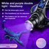 Fishing Headlamp Flashlight Scorpion Inspection UV Light USB Rechargeable LED Head Lamp
