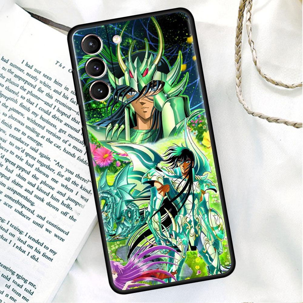 Phone Black Soft Case For Samsung Galaxy S22 S21 S20 Ultra FE S9 S8 S10 Plus Note 20 10 9 Fundas Cover Sainte Seiya Japan Anime