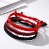 Handmade Braid String Bracelets For Women Red Black Woven Rope Adjustable Knots Bracelet  Men Wrist Strap Friendship Jewelry