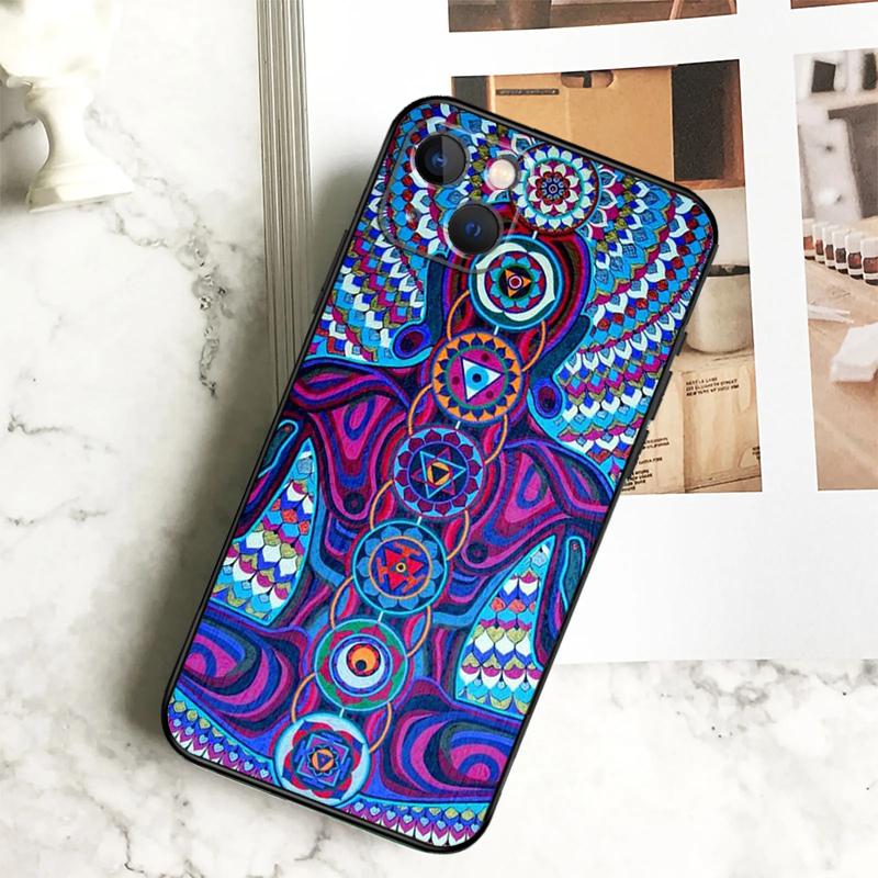 Mandala Chakra Yoga Phone Case For iPhone 17 16 15 14 12 11 13 Pro Max Plus 12 13 Mini 16e 17 Air Cover Coque