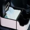 Center Console Leather Organizer Tray Car Armrest Extra Storage Box Tissue Holder Car Storage Box Car Seat Organizer