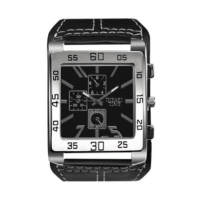 Square Analog Waterproof Simple and Stylish Rectangular Watch with Antique Leather Strap A Great Gift for or Christmas Men's Watch - Father's Day,
