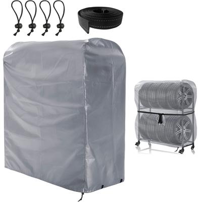 Outdoor Waterproof Tire Rack Cover, Holds 8 Tires, 420D Thick, for SUVs, UV Protection, Durable, Prevents Deterioration and Dirt, Includes Storage Bag