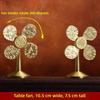 Creative Chinese Style Good Luck Ornaments Gold The Fung-shui Fengshui Fan Statues Alloy Desktop Figurine Home