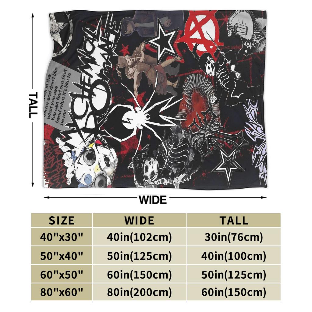 My Chemical Romance Danger Days Spider Blanket Quality Super Warm Throw Blanket Winter Decorative Bedroom Graphic Bedspread