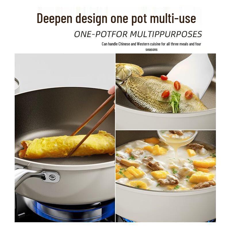 Wutuo 28cm Titanium Ceramic Non-stick Wok